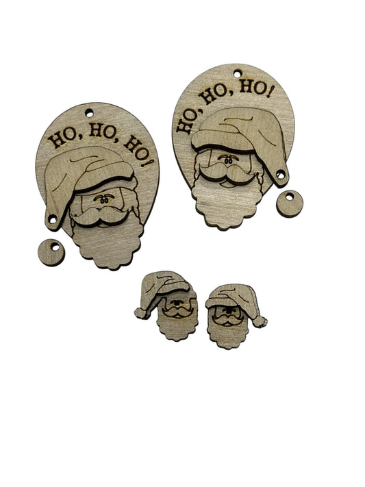 Santa DIY Earrings: Unfinished Wood, Craft Night Jewelry