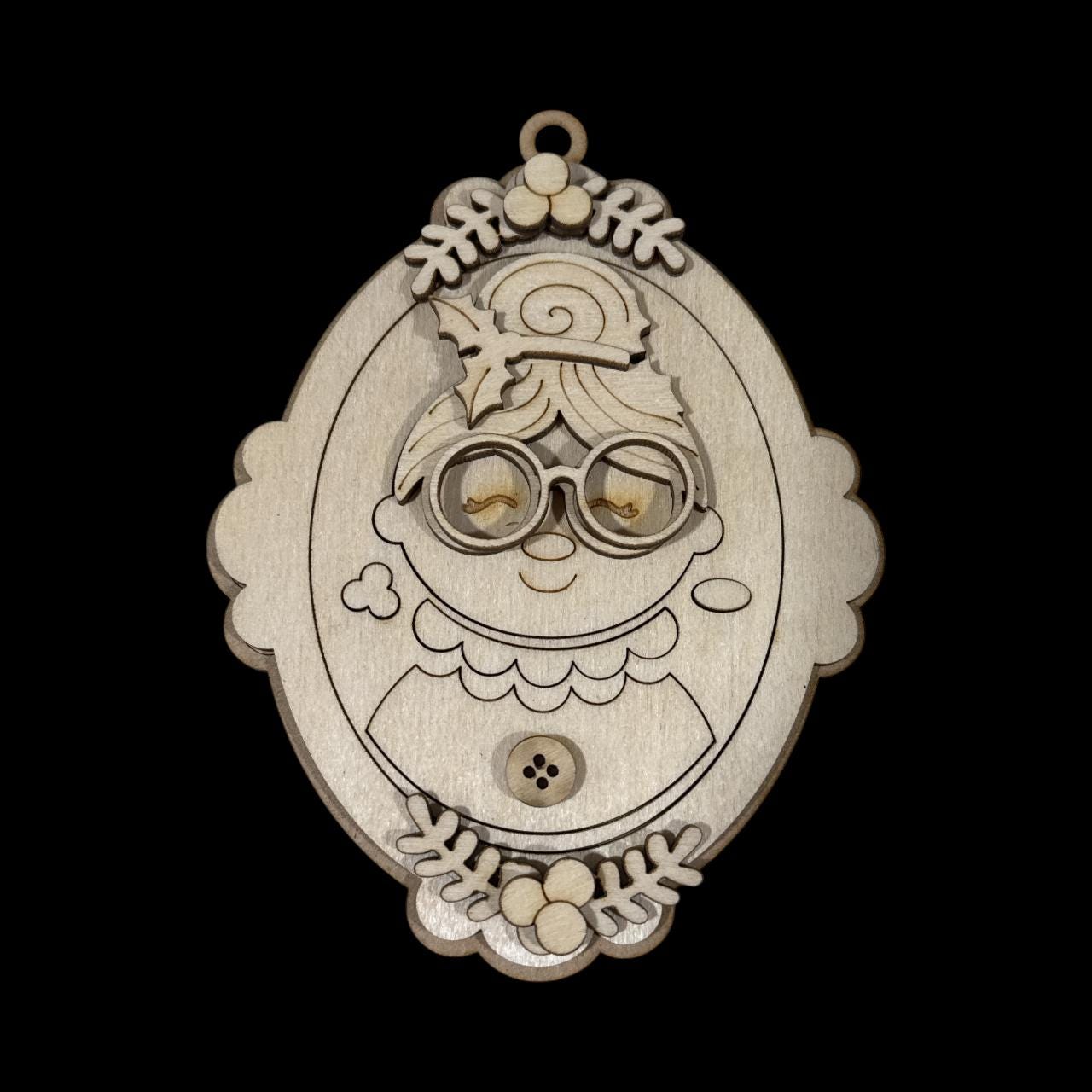 Unfinished Mrs. Claus Ornament: DIY Christmas Tree Decoration