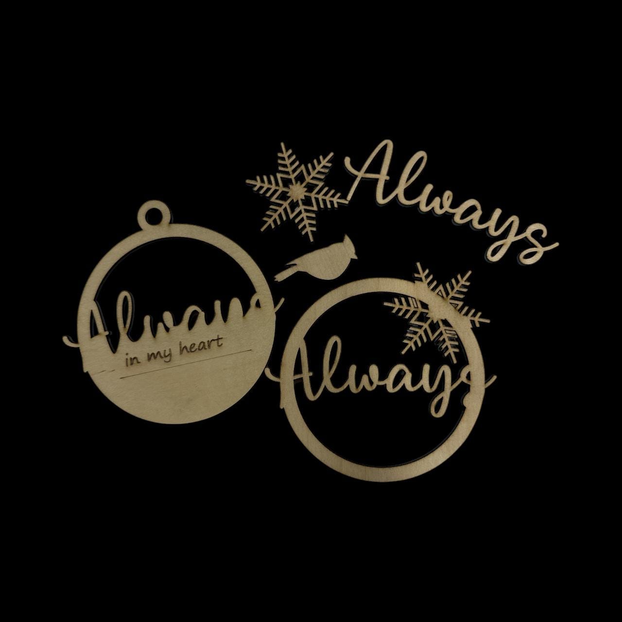 DIY Memorial Cardinal Ornament: Unfinished Wood Snowflake Keepsake