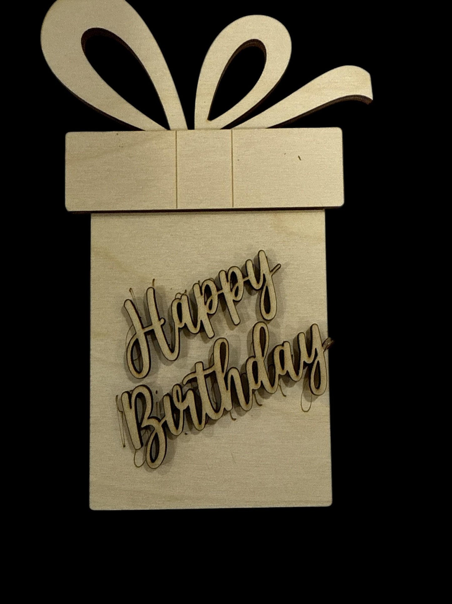 DIY Present Gift Card Holder: Unfinished Wood Craft Blank