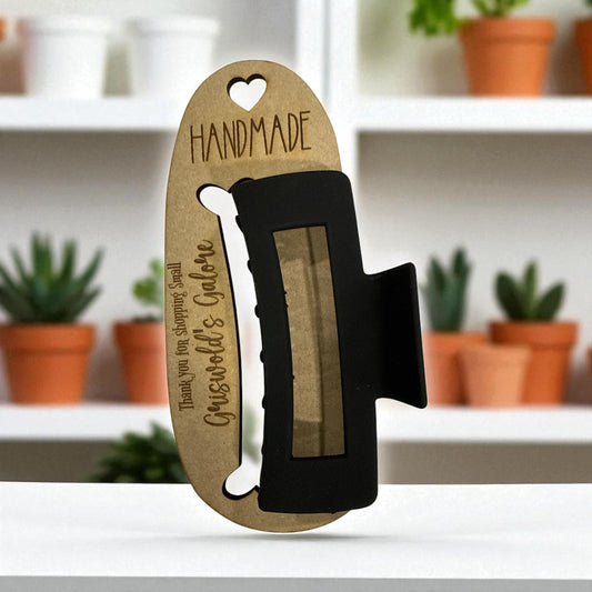 DIY Claw Clip Holder Display: Unfinished Wood Laser Cut Stand