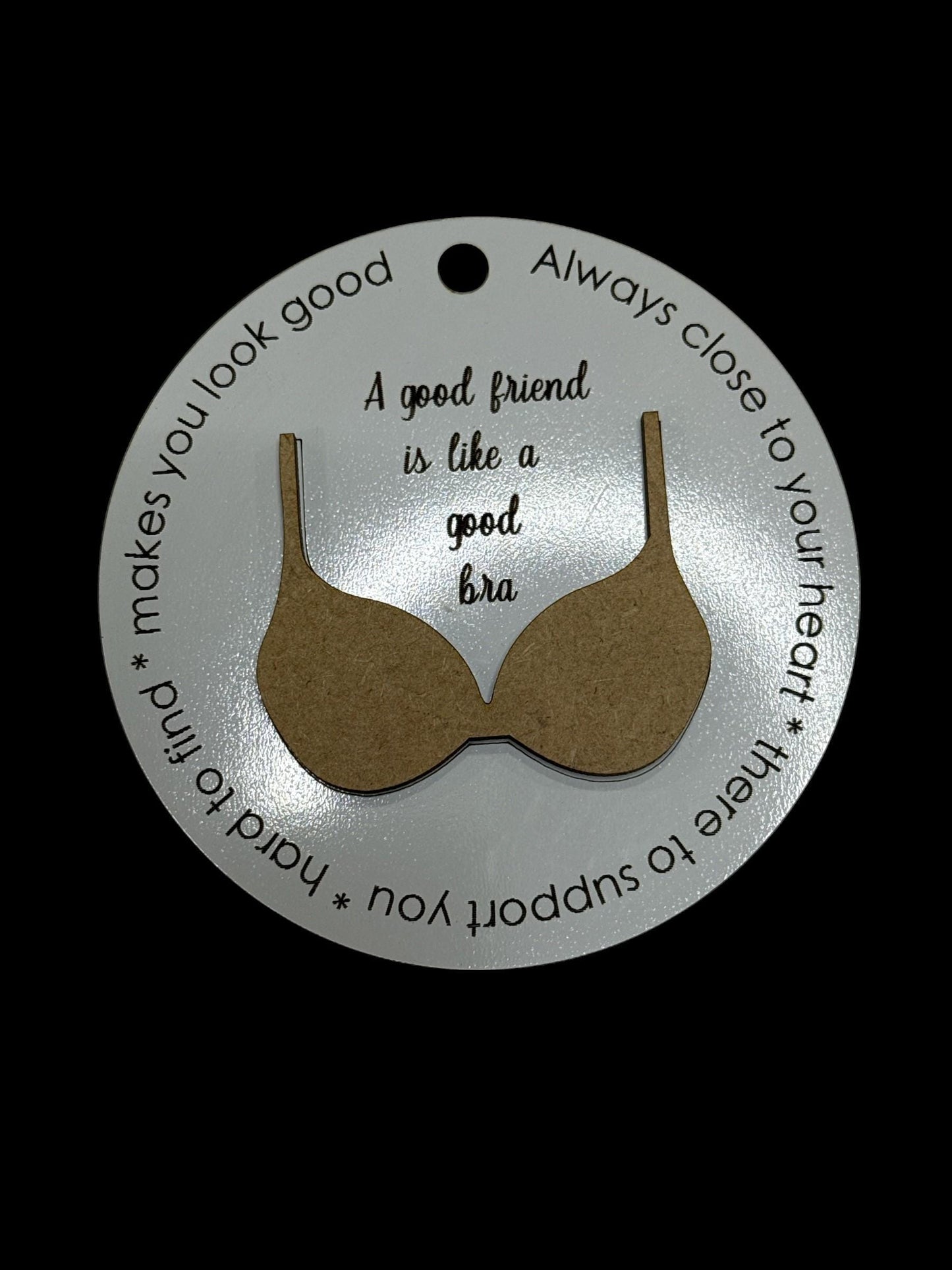 DIY Funny Friend Ornament: Unfinished Wood, Humorous Gift, Funny