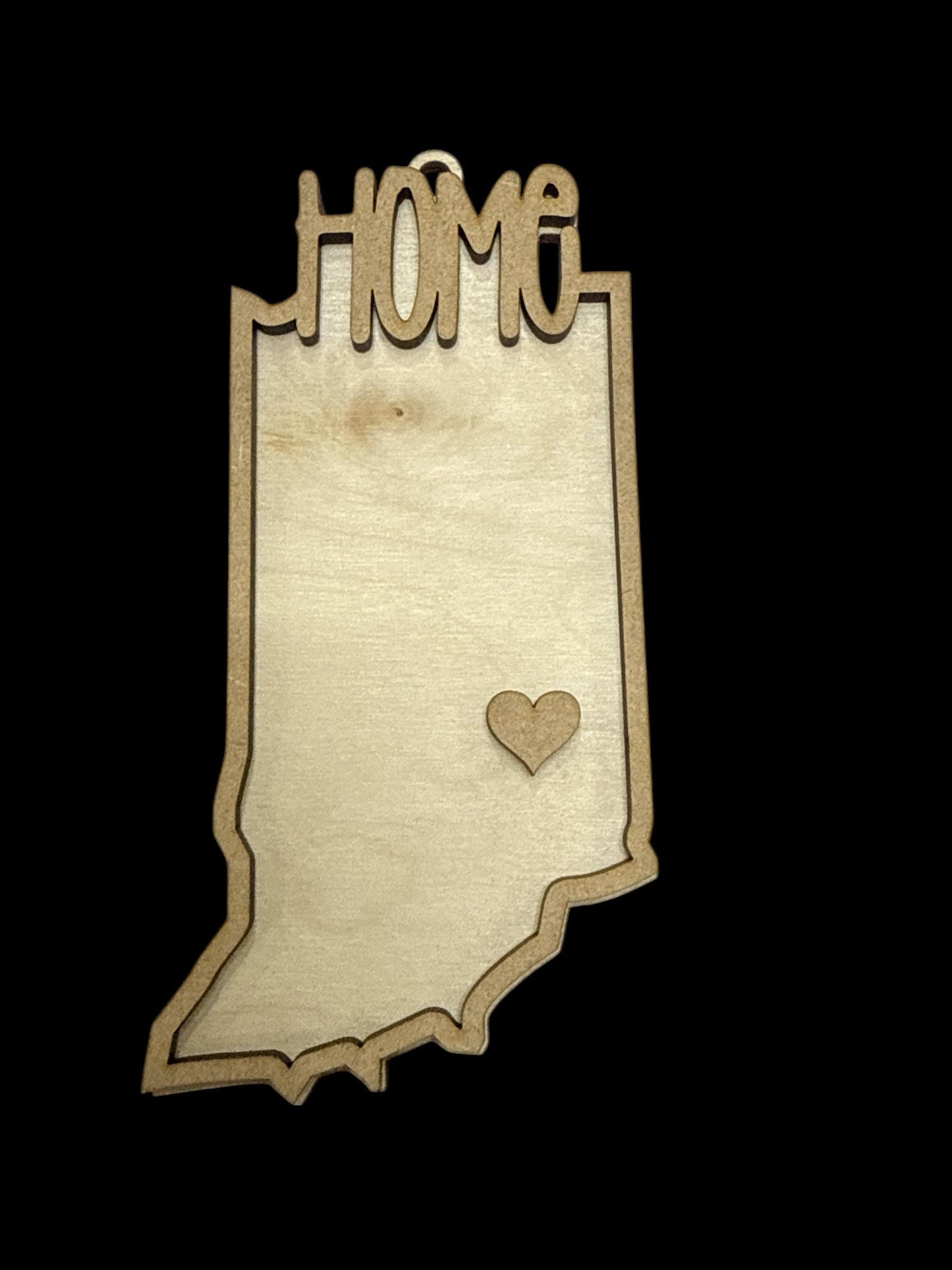 Unfinished DIY Indiana Charm, Indiana State Charm, State Car charms, Home State Car Charms, Charms, Indian State Charms, Wooden DIY Charm