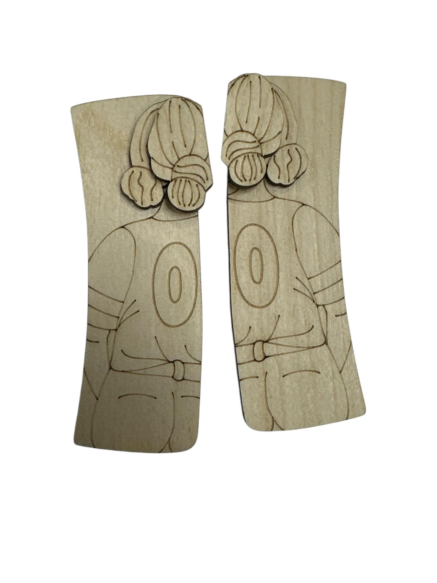DIY Softball girl claw clip, Cut Birch Hair Clip Insert: DIY Craft, Fits 4" Clip, sports