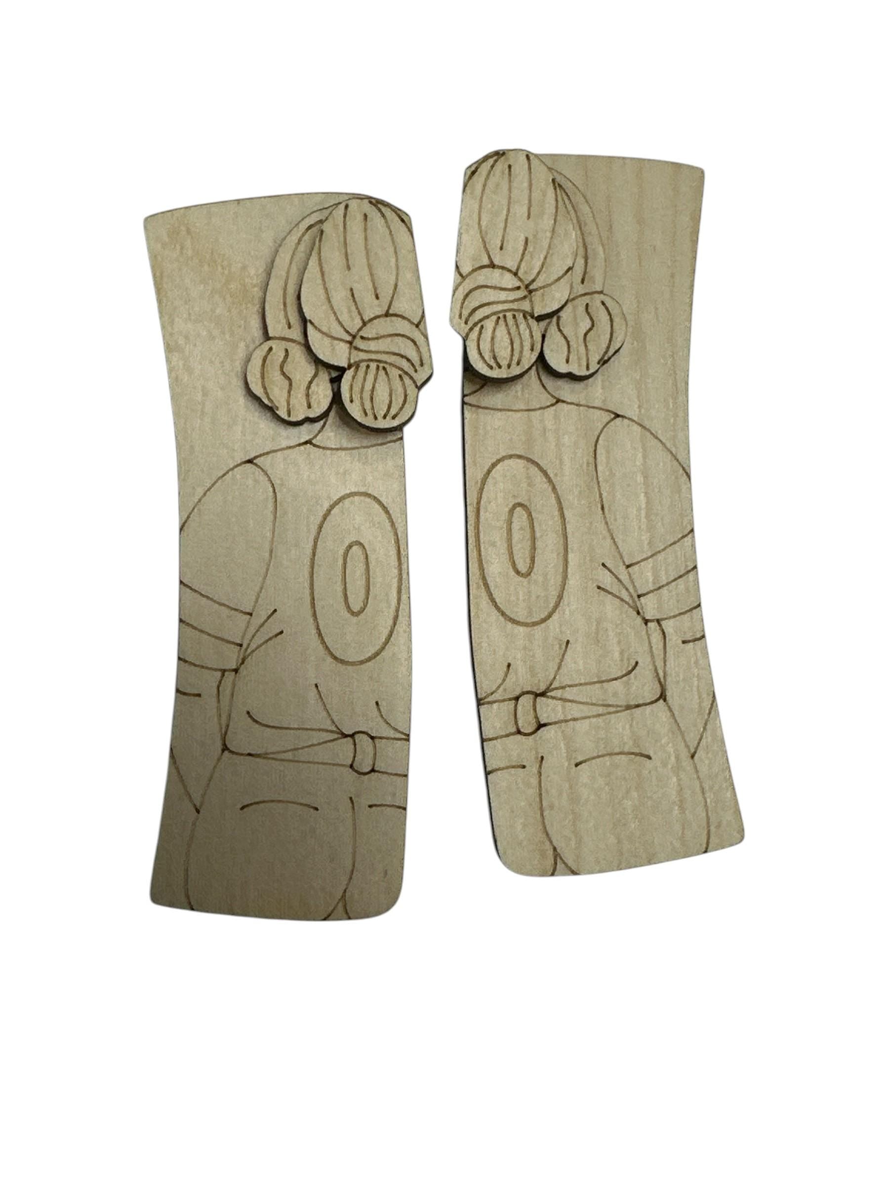 DIY Softball girl claw clip, Cut Birch Hair Clip Insert: DIY Craft, Fits 4" Clip, sports