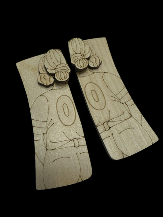 DIY Softball girl claw clip, Cut Birch Hair Clip Insert: DIY Craft, Fits 4" Clip, sports