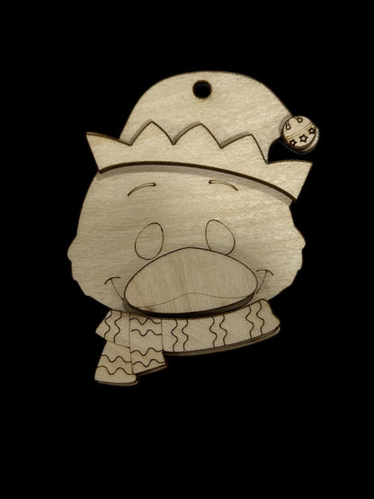 DIY Duck Ornament: Unfinished Wood, Farmhouse Christmas Craft