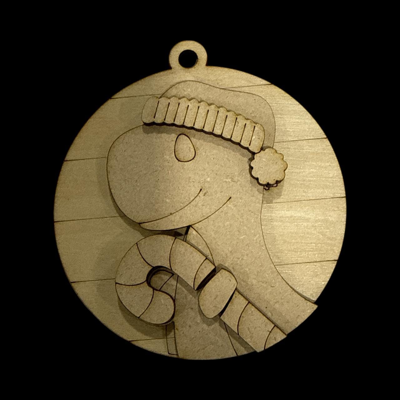 DIY Dinosaur Ornament: Unfinished Wood Christmas Craft (3.5"x4"), Unfinished Dinosaur Ornament, Paint your own Ornament, DIY