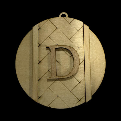 Herringbone Christmas Ornament: DIY Unfinished Wood Craft Blank
