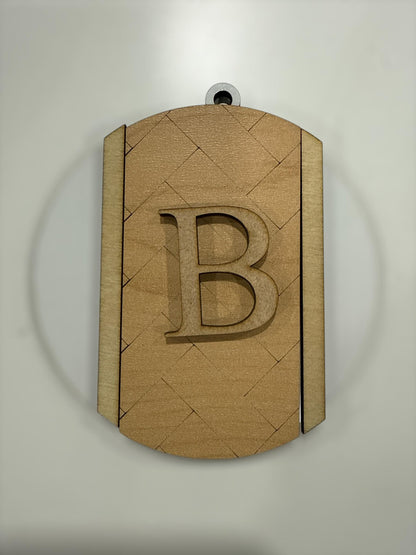 Herringbone Christmas Ornament: DIY Unfinished Wood Craft Blank