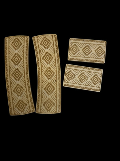 DIY Aztec Hair Clip Laser Blank Hair Clip Pieces, Aztec Wooden Blank Clip, Wood is Ready to Paint, Laser Cut , Claw Clip, Boho western hair