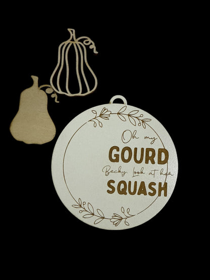Oh my Gourd becky look at that Squash DIY Ornament, DIY Unfinished Ornament, Fall Ornament, Fall Gourd Ornament, Ready to paint