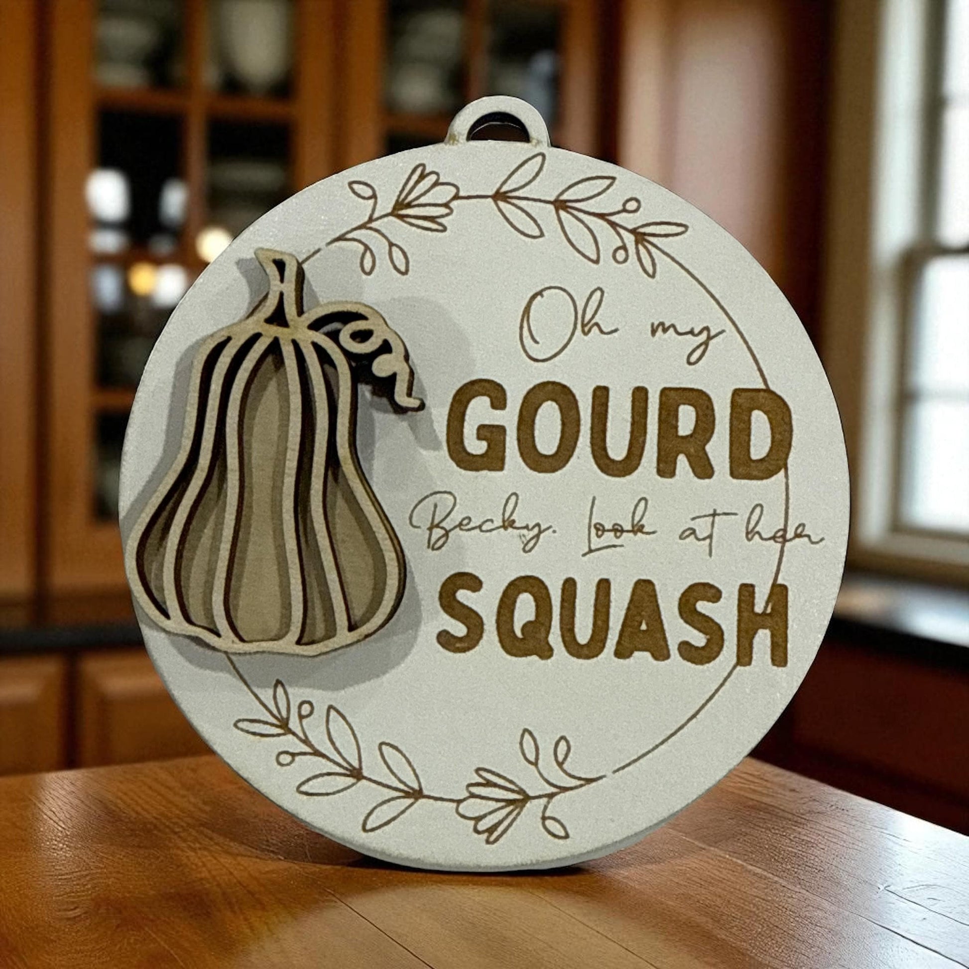 Oh my Gourd becky look at that Squash DIY Ornament, DIY Unfinished Ornament, Fall Ornament, Fall Gourd Ornament, Ready to paint