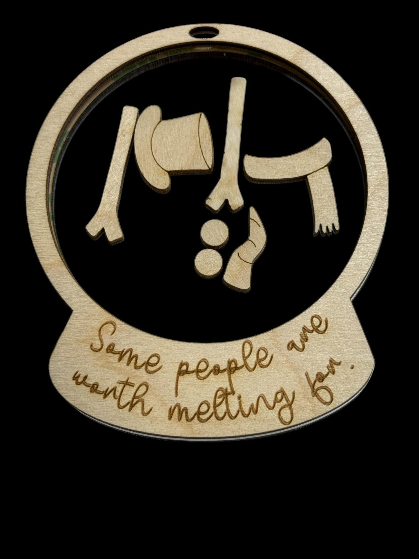 DIY Snowman Shaker Ornament: Unfinished Acrylic & Wood, Customize, Shaker Ornament, Melting Snowman Shaker DIY, Unfinished Ornament