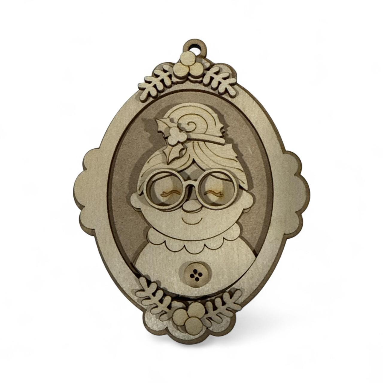 Unfinished Santa & Mrs. Claus Ornament: DIY Christmas Tree Decoration