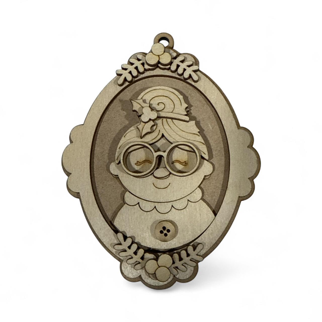Unfinished Mrs. Claus Ornament: DIY Christmas Tree Decoration