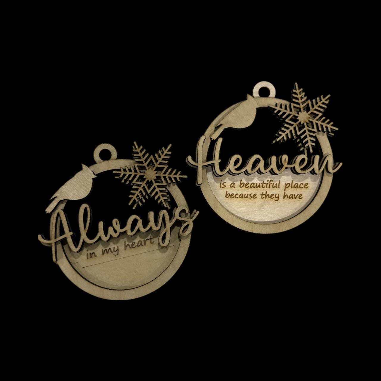 DIY Memorial Cardinal Ornament: Unfinished Wood Snowflake Keepsake