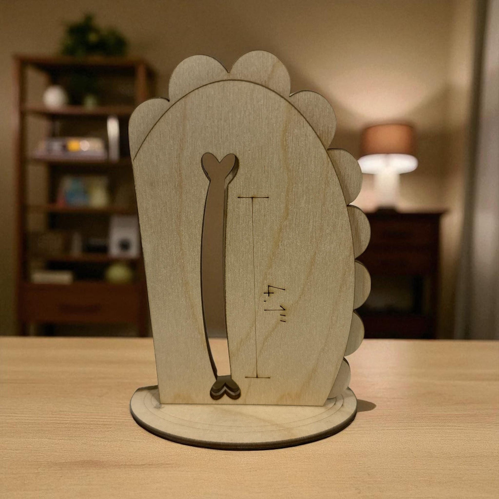 DIY Claw Clip Display Stand: Unfinished Wood Laser Cut Blank