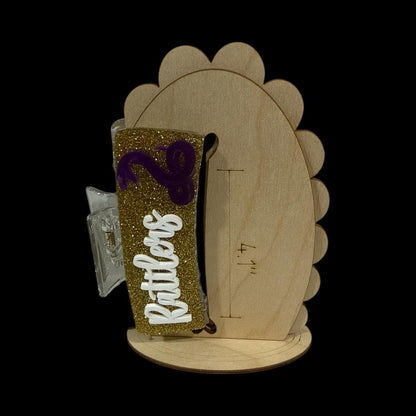 DIY Claw Clip Display Stand: Unfinished Wood Laser Cut Blank