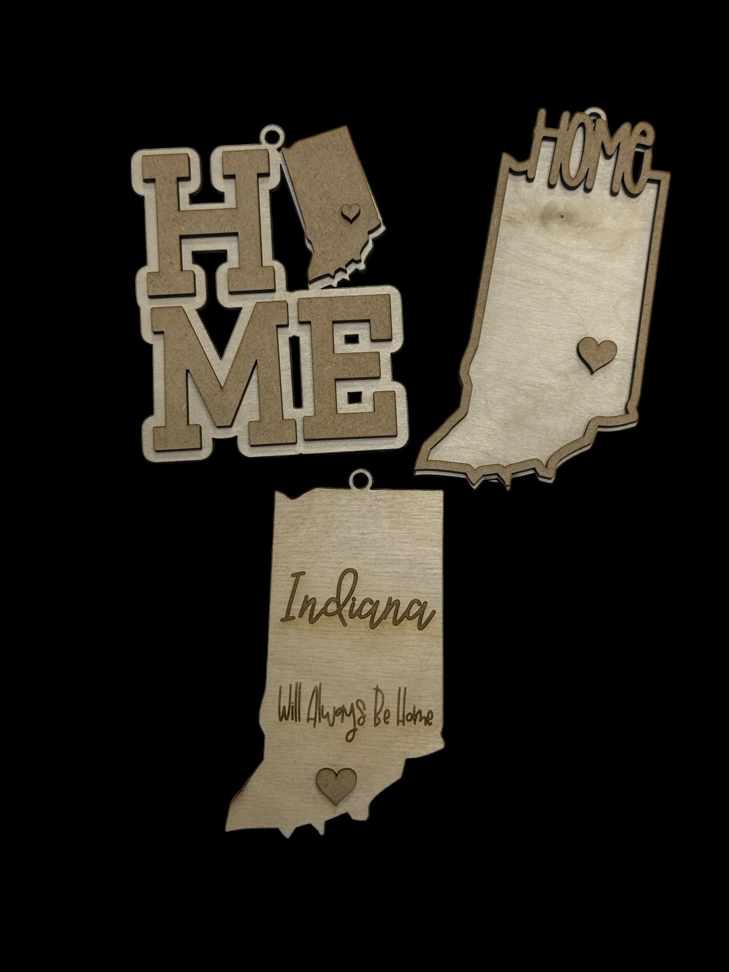 Unfinished DIY Indiana Charm, Indiana State Charm, State Car charms, Home State Car Charms, Charms, Indian State Charms, Wooden DIY Charm