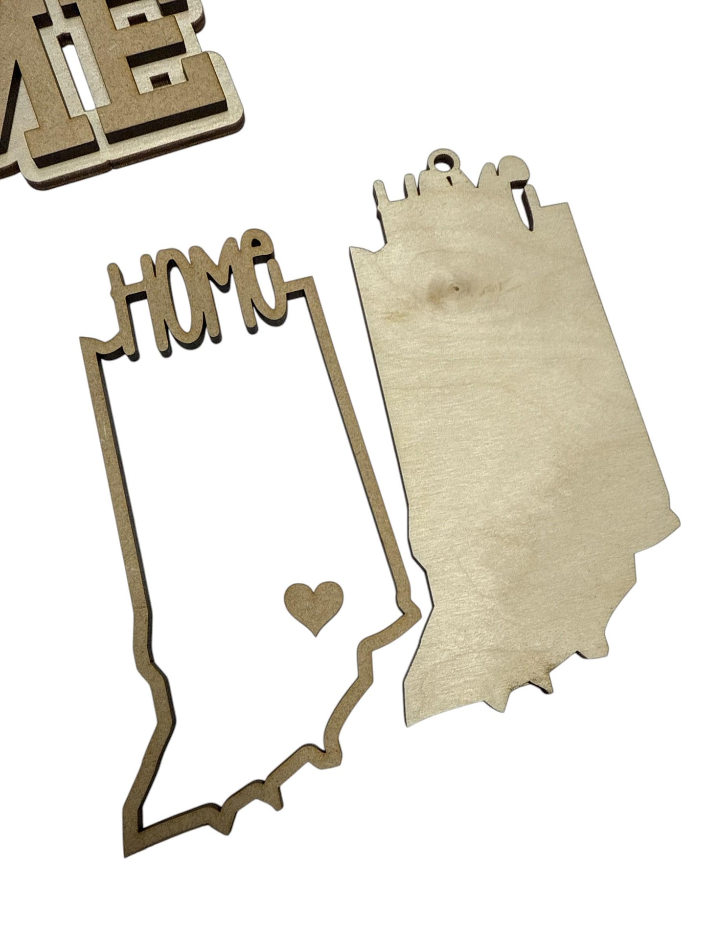 Unfinished DIY Indiana Charm, Indiana State Charm, State Car charms, Home State Car Charms, Charms, Indian State Charms, Wooden DIY Charm