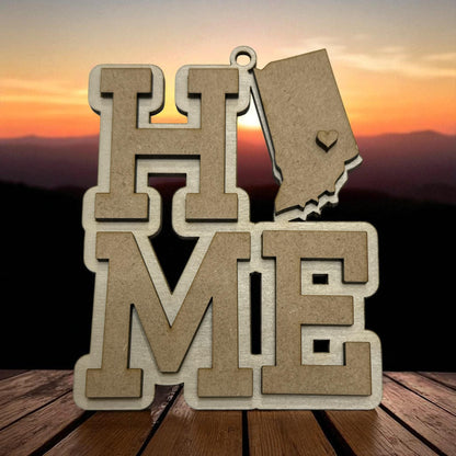 Unfinished DIY Indiana Charm, Indiana State Charm, State Car charms, Home State Car Charms, Charms, Indian State Charms, Wooden DIY Charm
