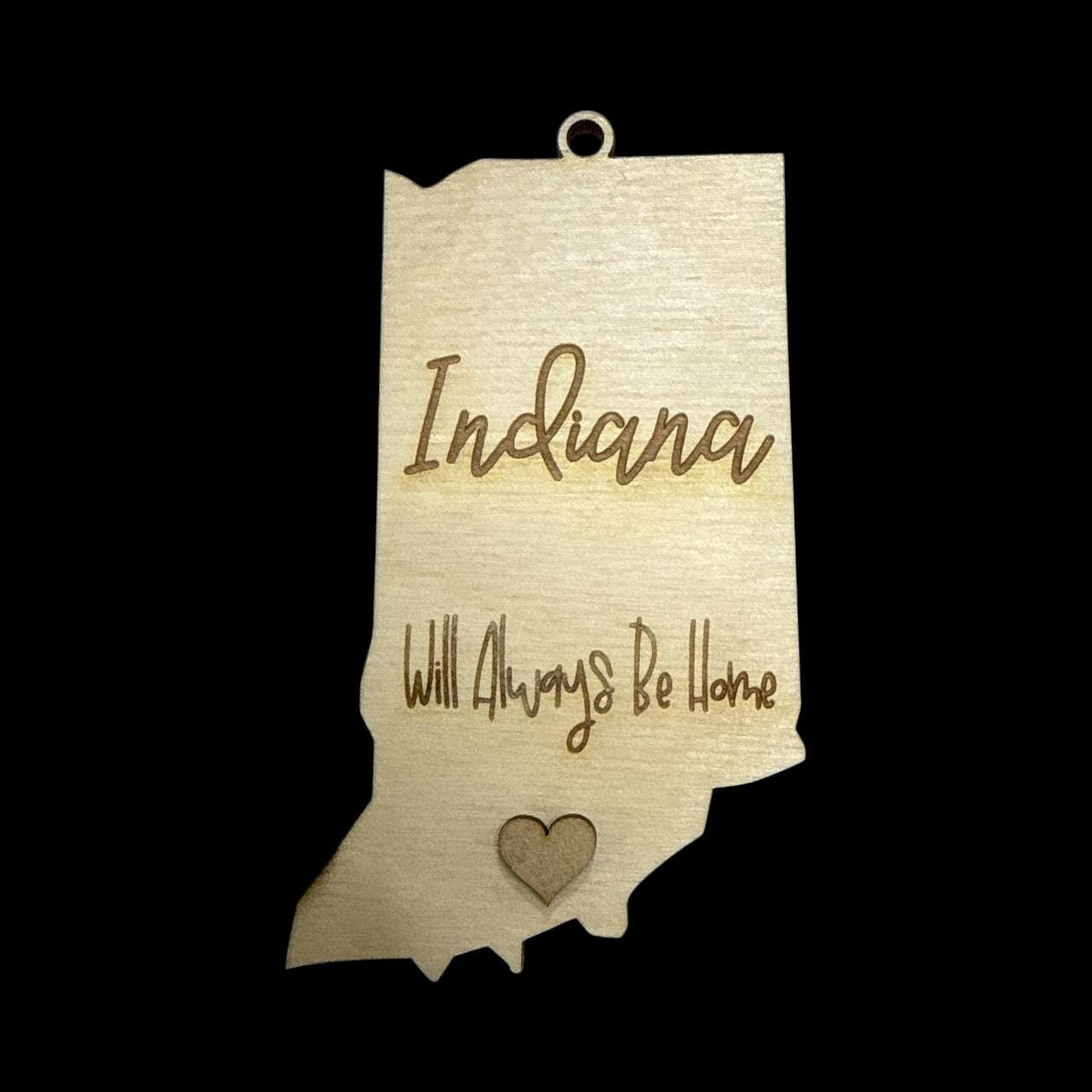 Unfinished DIY Indiana Charm, Indiana State Charm, State Car charms, Home State Car Charms, Charms, Indian State Charms, Wooden DIY Charm