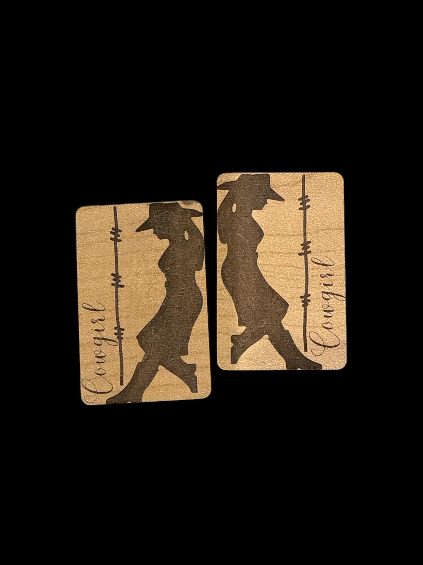 DIY Cowgirl Clip Laser Blank Hair Clip Pieces, Cowboy Wooden Blank Clip, Wood is Ready to Paint, Laser Cut, Claw Clip, Cowboy silhouette