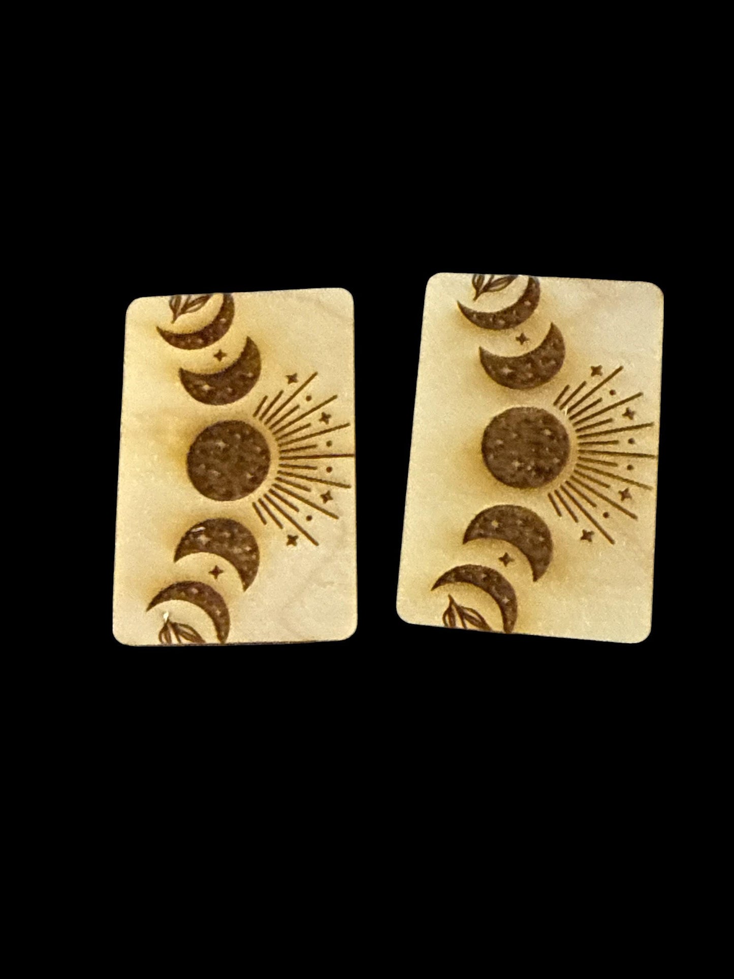 DIY Moon Phases Clip Laser Blank Hair Clip Pieces, Moon Shapes Wooden Blank Clip, Wood is Ready to Paint, Laser Cut , Claw Clip. 2" and 4"