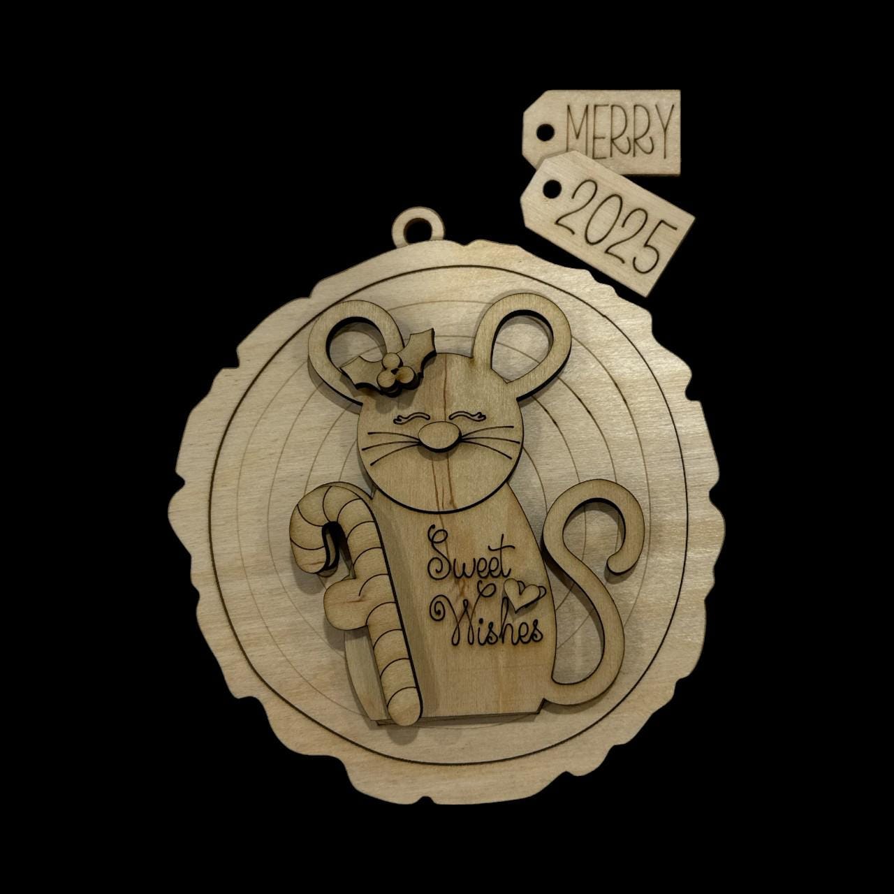 DIY Woodland Animal Ornament Blanks, Christmas Ornaments, Forest Friends, Forest Mouse, Fox, Mushroom, 3D Ornaments, Mushrooms