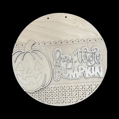 DIY Hello There Pumpkin Door Hanger, Unfinished Pumpkin Door Hanger: DIY Fall Craft Project