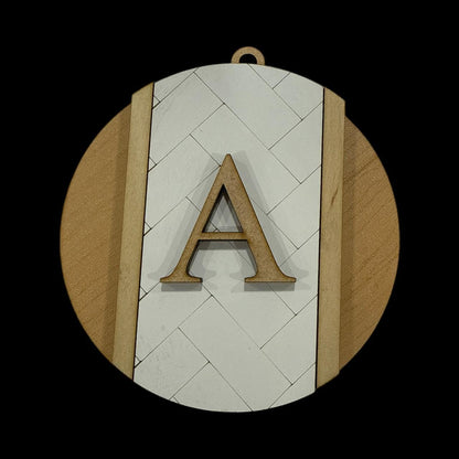 Herringbone Christmas Ornament: DIY Unfinished Wood Craft Blank