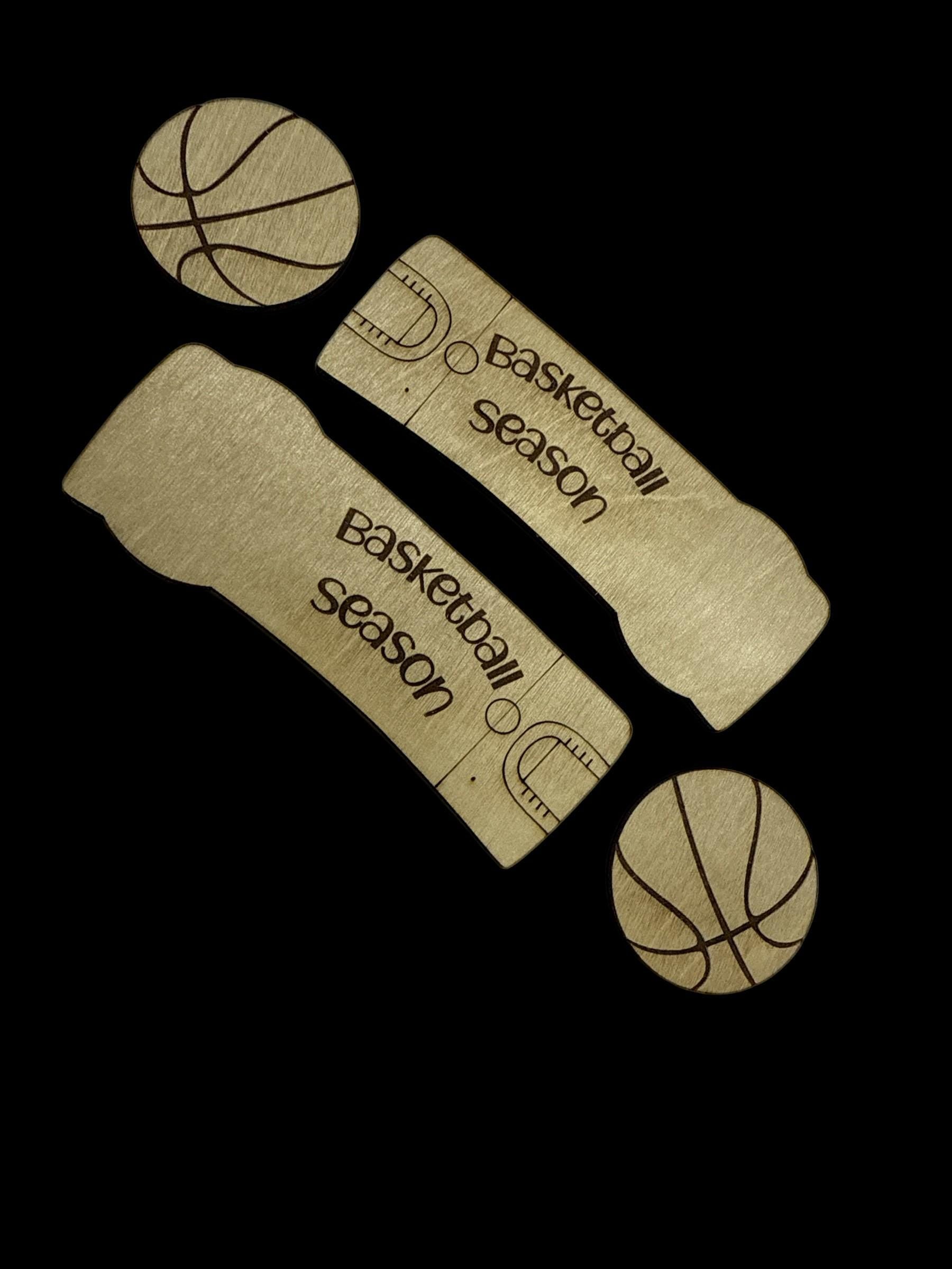 DIY Basketball Hair Clip, Unfinished Laser Cut Wood Blanks