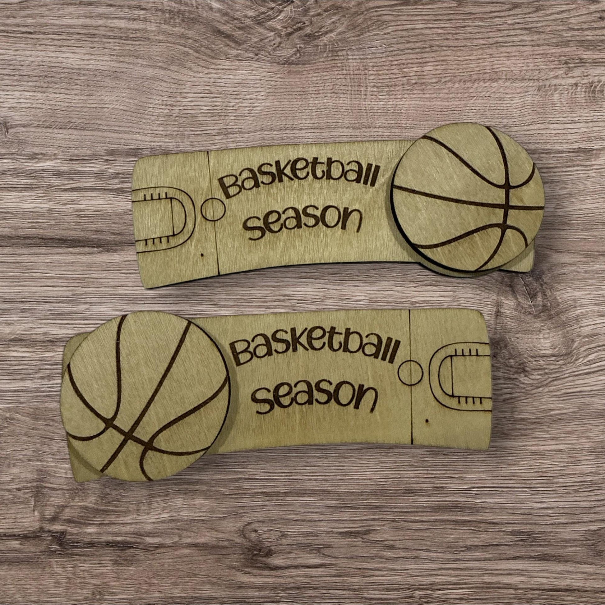 DIY Basketball Hair Clip, Unfinished Laser Cut Wood Blanks