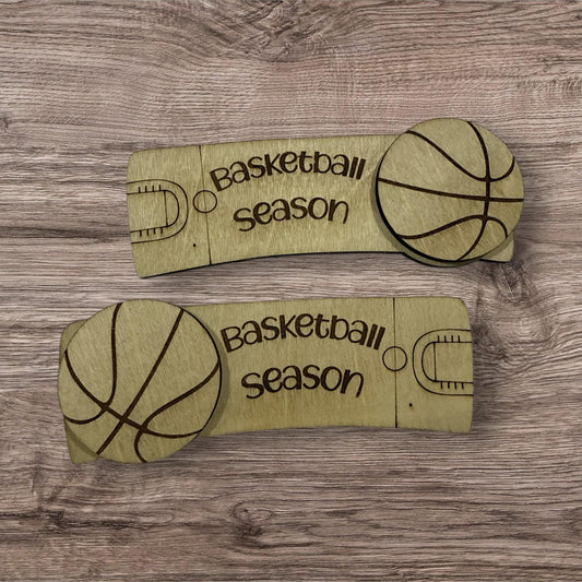 DIY Basketball Hair Clip, Unfinished Laser Cut Wood Blanks
