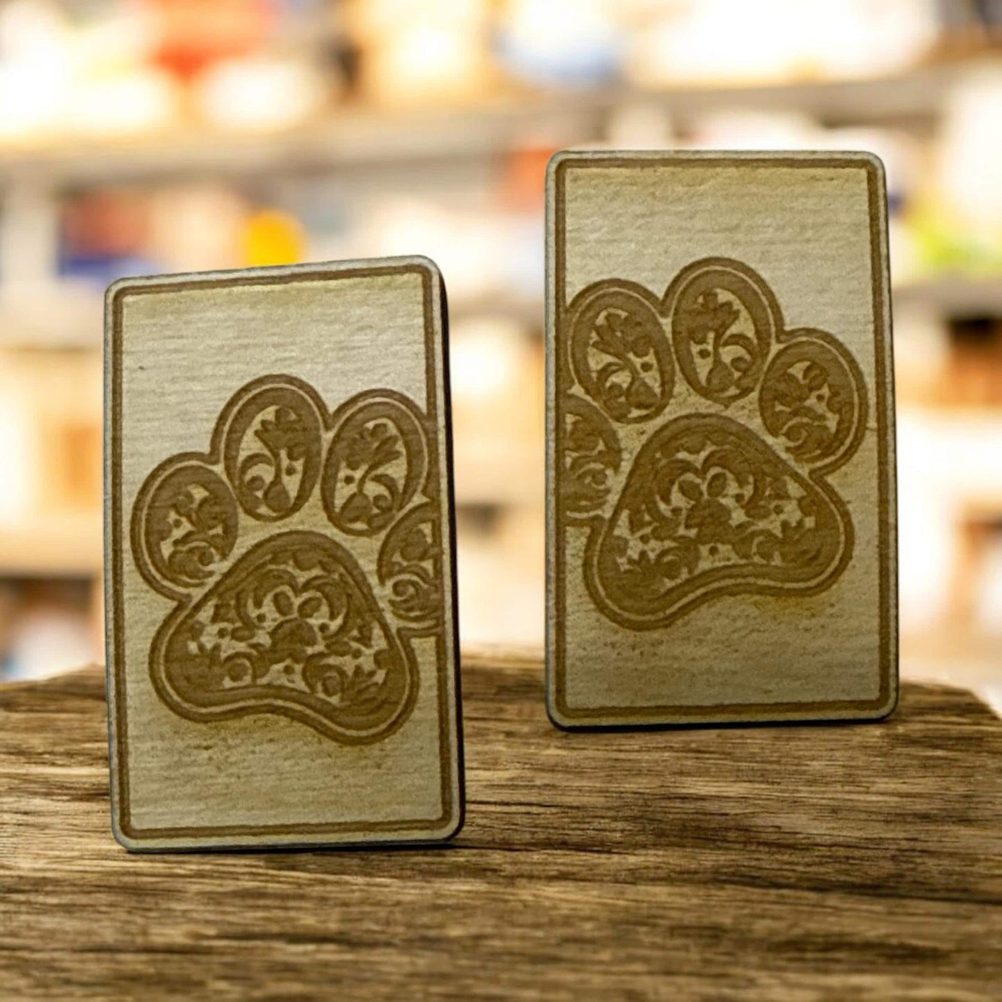 DIY Dog Claw Clip Laser Blank Hair Clip Pieces, Dog Wooden Blank Clip, Wood is Ready to Paint, Laser Cut, Claw Clip. 2" and 4", Dog Paws