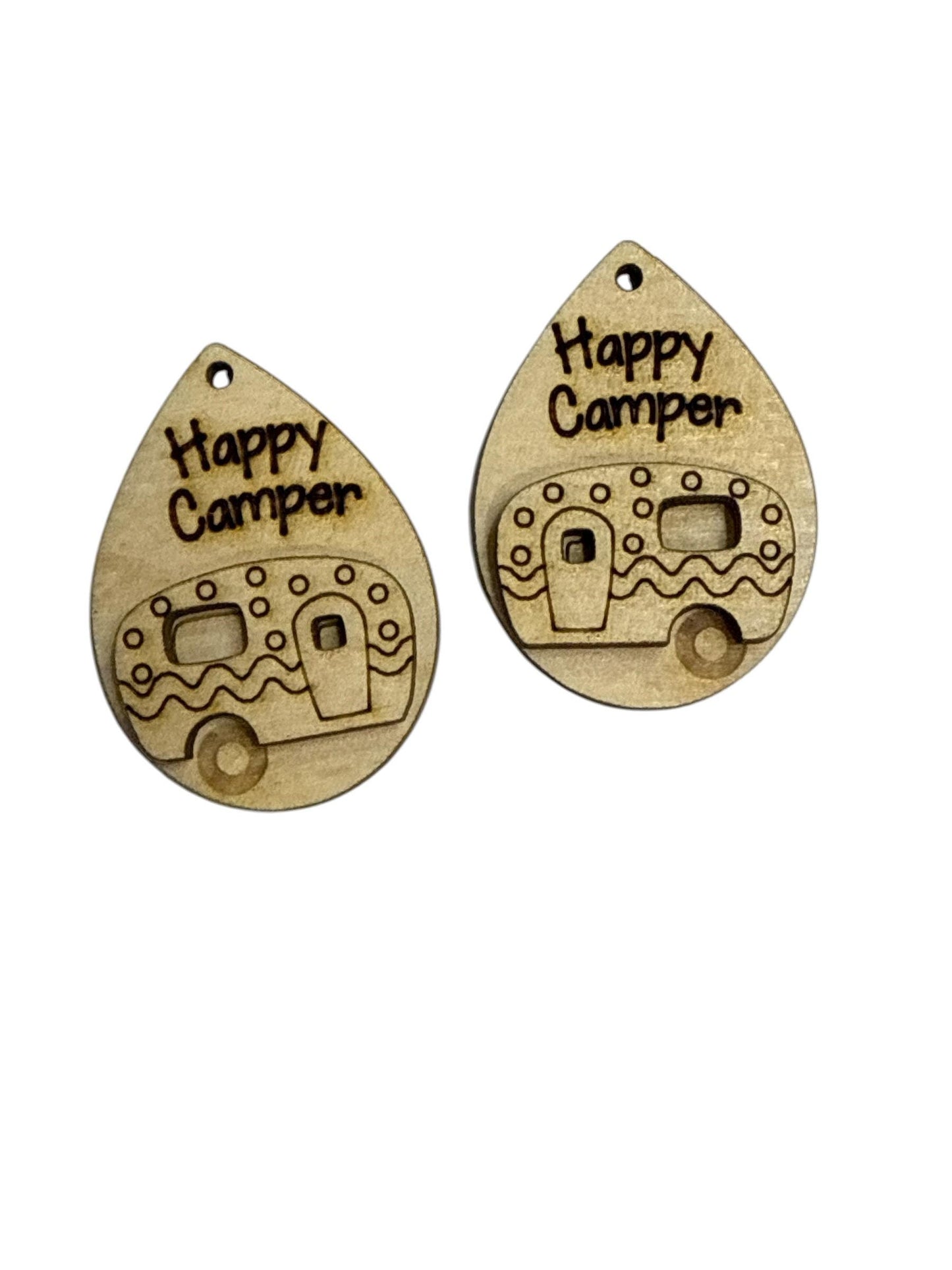 DIY Happy Camper Earrings, Unfinished Earrings, Camping Earrings DIY, Paint your own Earrings, Love to Camp, Happy Camper Earrings, DIY