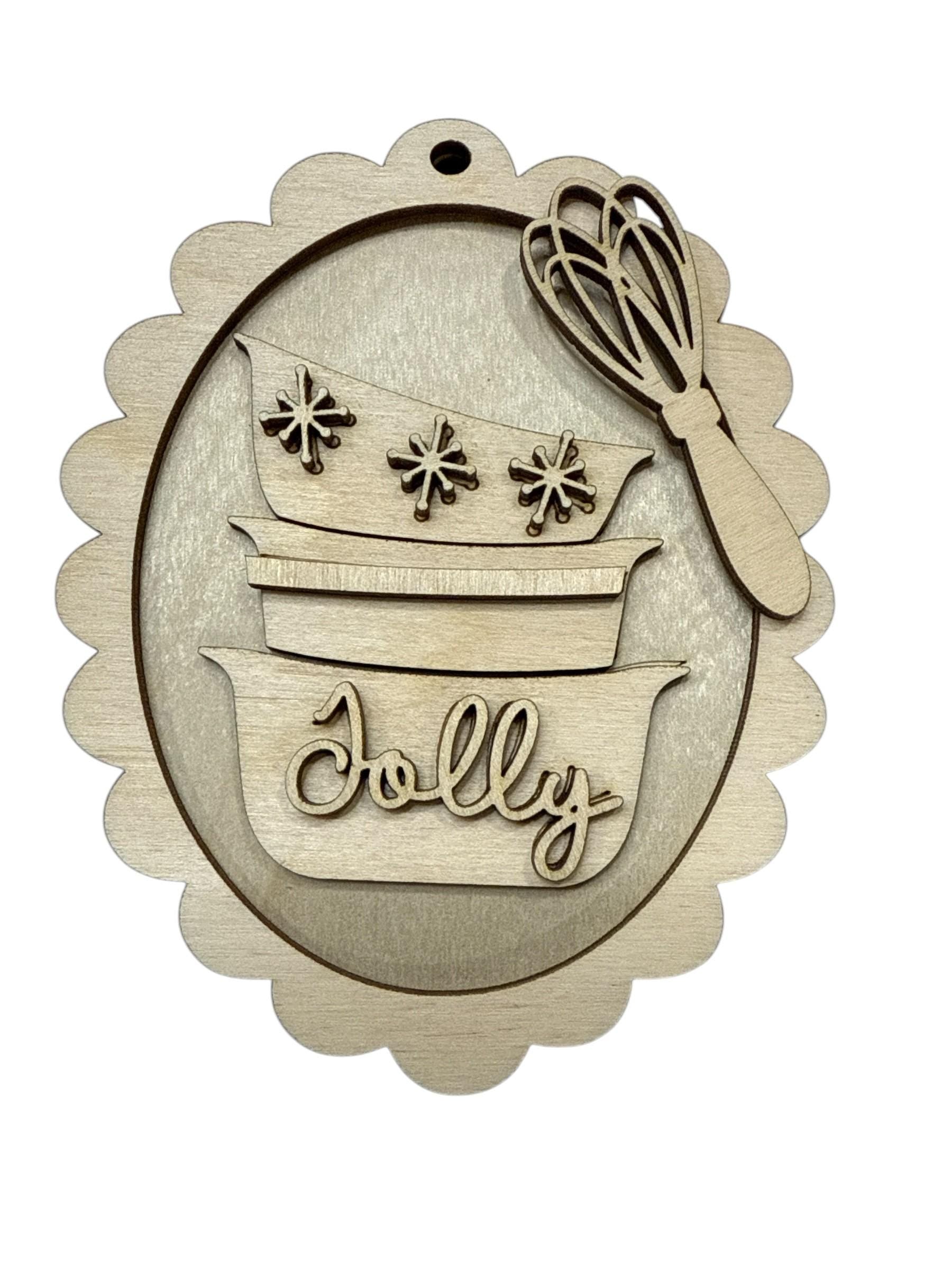 Christmas Baking Unfinished, Christmas Baking Ornaments, DIY Christmas Baking, Mixing bowls, Baking Spirits