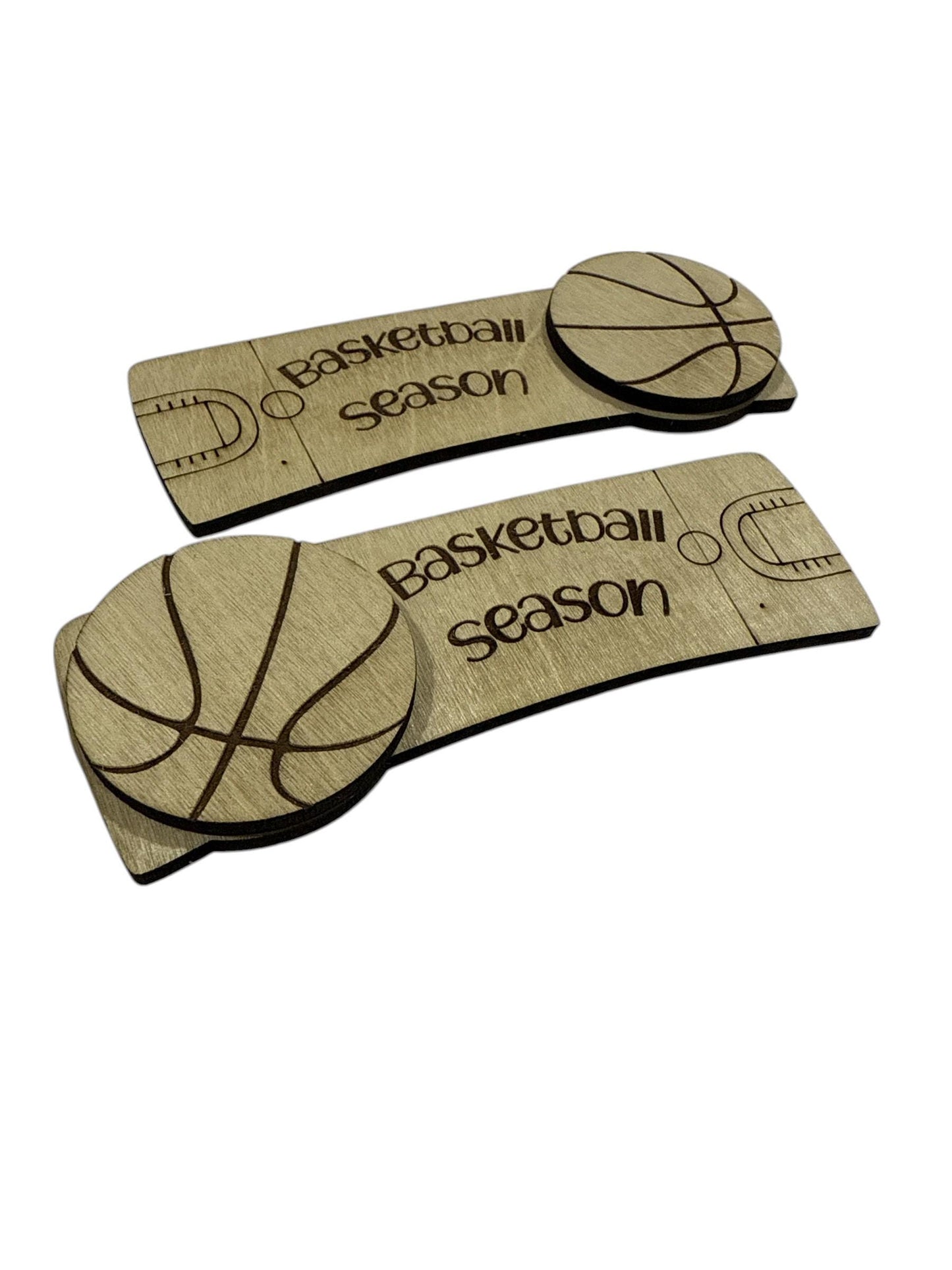 DIY Basketball Hair Clip, Unfinished Laser Cut Wood Blanks