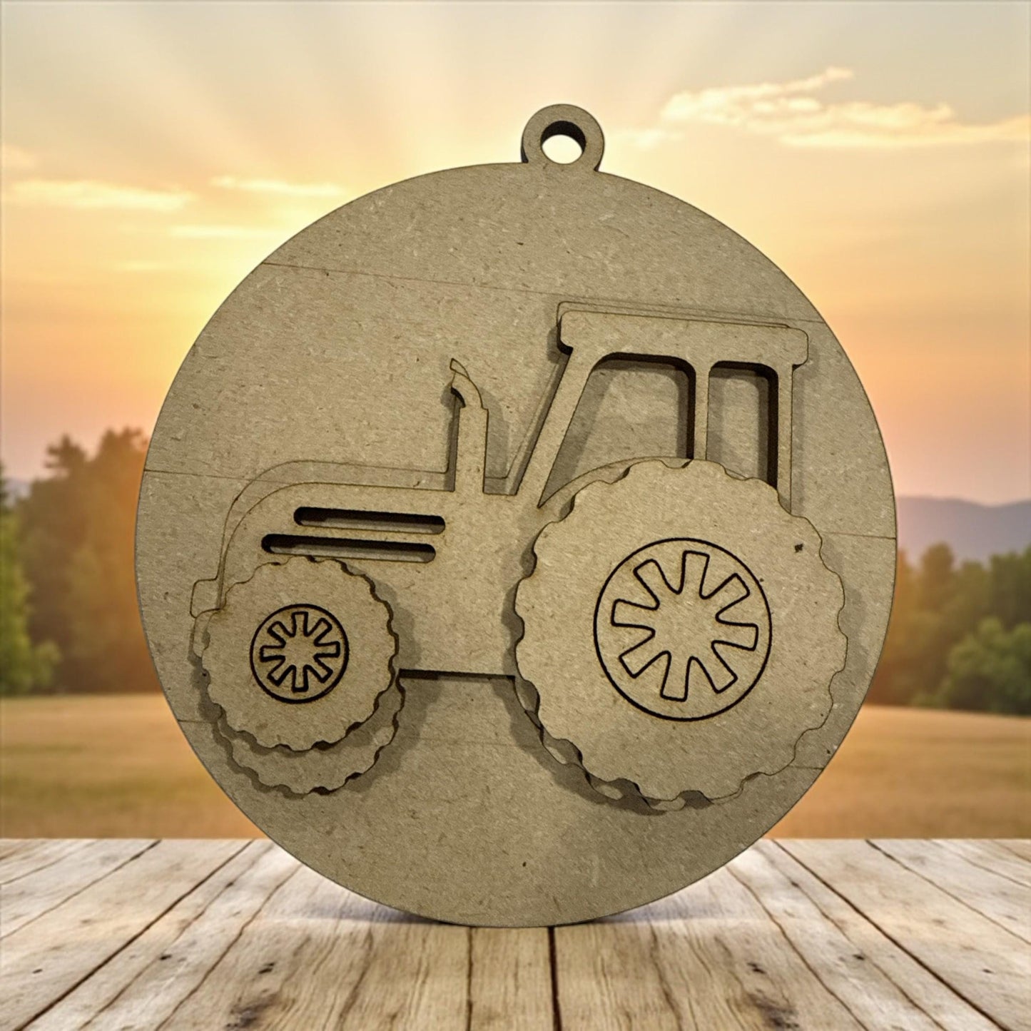 DIY Farmhouse Ornaments, Farmhouse Unfinished Ornaments, Cow, Tractor Ornament, Wooden DIY Ornaments, Farmhouse Christmas, Single or Set