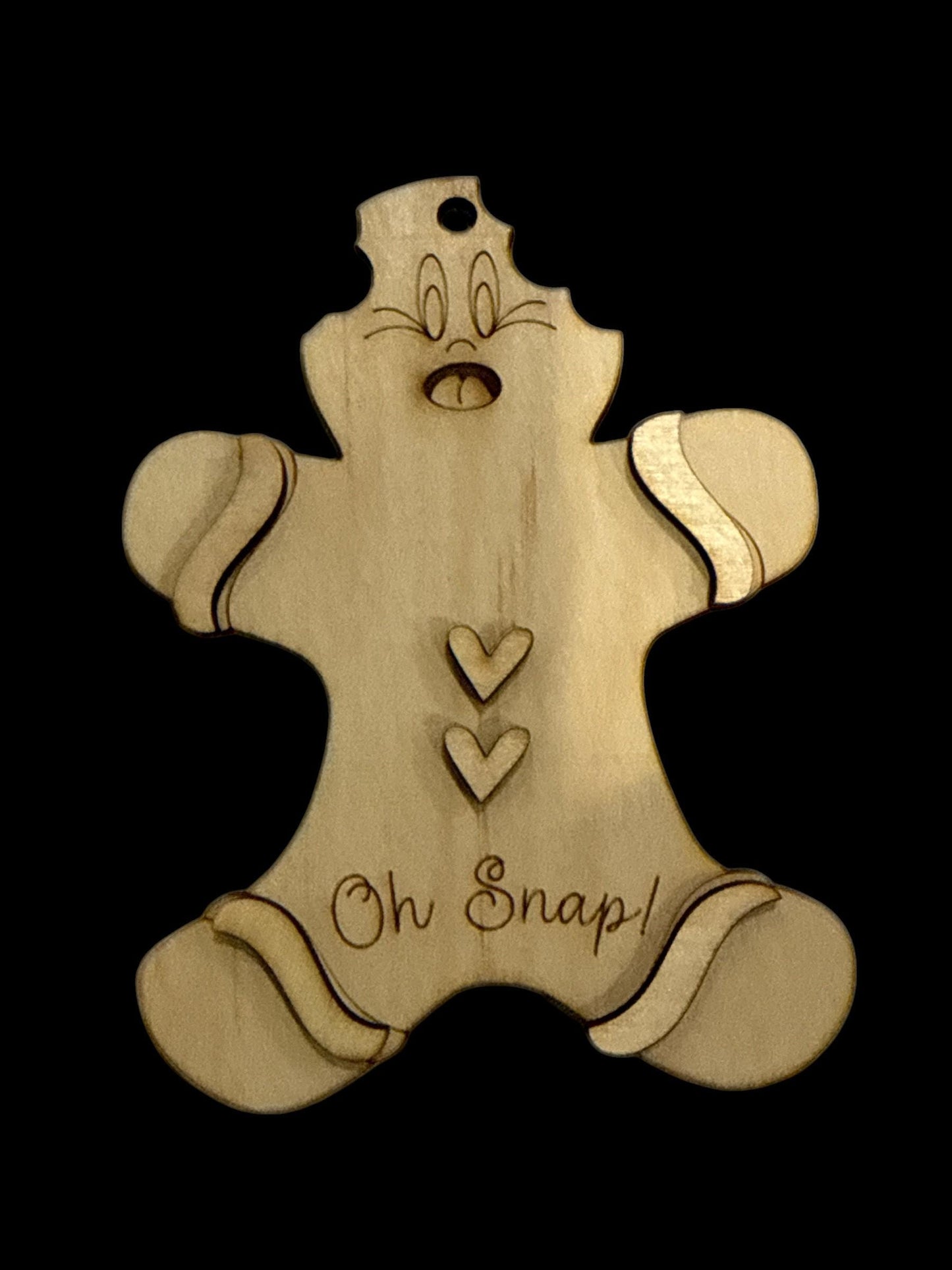 DIY Oh Snap Ornament, Oh Snap Gingerbread, Gingerbread Unfinished Ornament, Gingerbread Wooden Ornament, Oh Snap Ornament