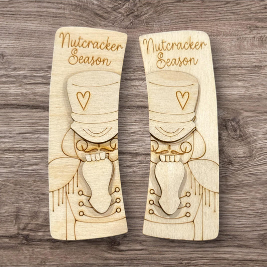 Nutcracker DIY Wood Laser Blank Hair Clip Pieces, Unfinished Hair Clip, Wood is Ready to Paint, Laser Cut Christmas DIY Wooden Clip