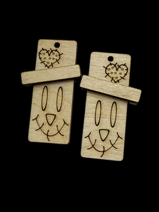 DIY Scarecrow Earrings, Unfinished Earrings, Fall Scarecrow Earrings DIY, Paint your own Earrings, Fall Earrings, DIY Fall Earrings, Unfinsh