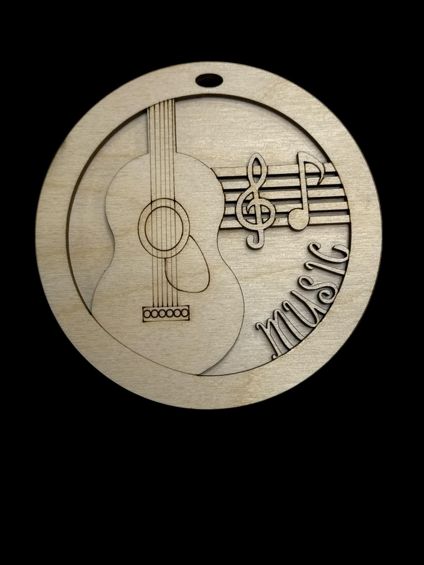 Music Ornament DIY, Music Ornament Unfinished, Music Note Ornament, Music Christmas Ornament, Wooden Ornament, Laser Cut