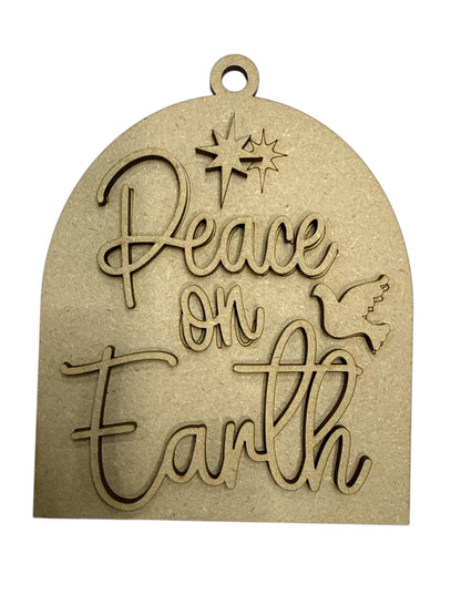 Nativity Arch Ornaments, Wood Christmas Ornaments, Christmas Ornaments, Peace on Earth, Arch Ornaments, DIY Unfinished wooden