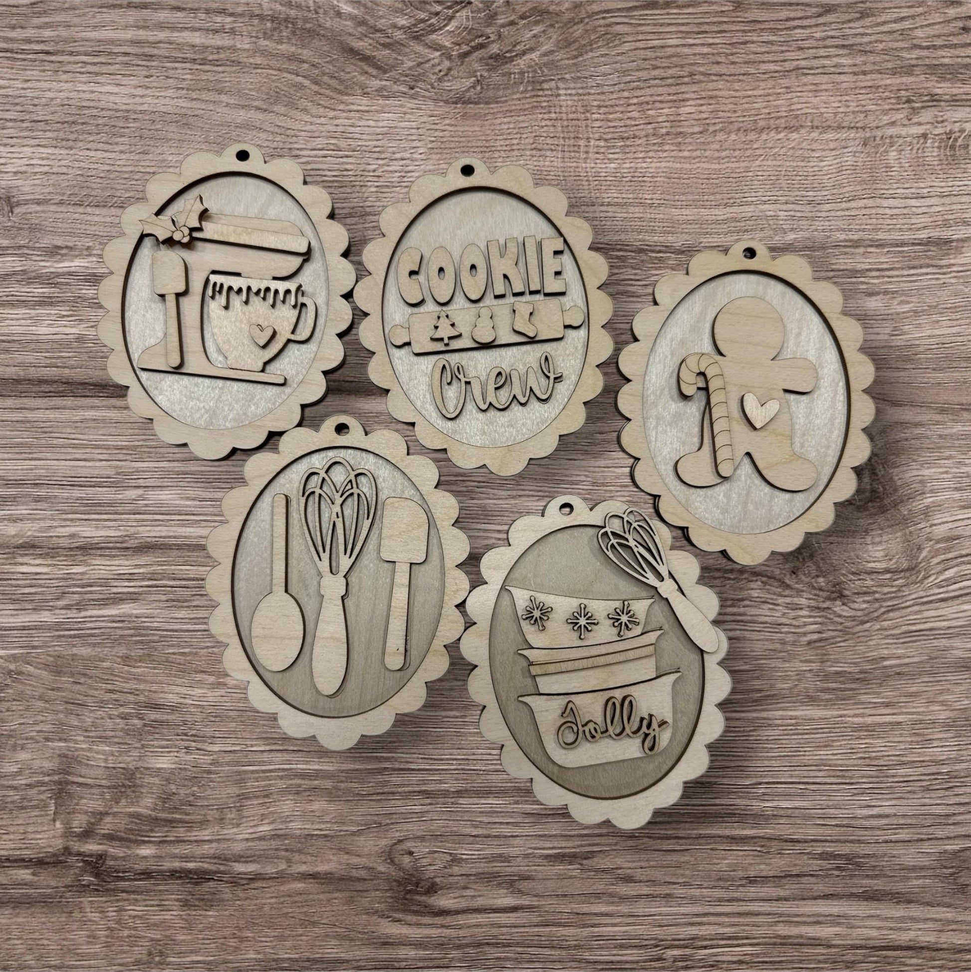 Christmas Baking Unfinished, Christmas Baking Ornaments, DIY Christmas Baking, Mixing bowls, Baking Spirits