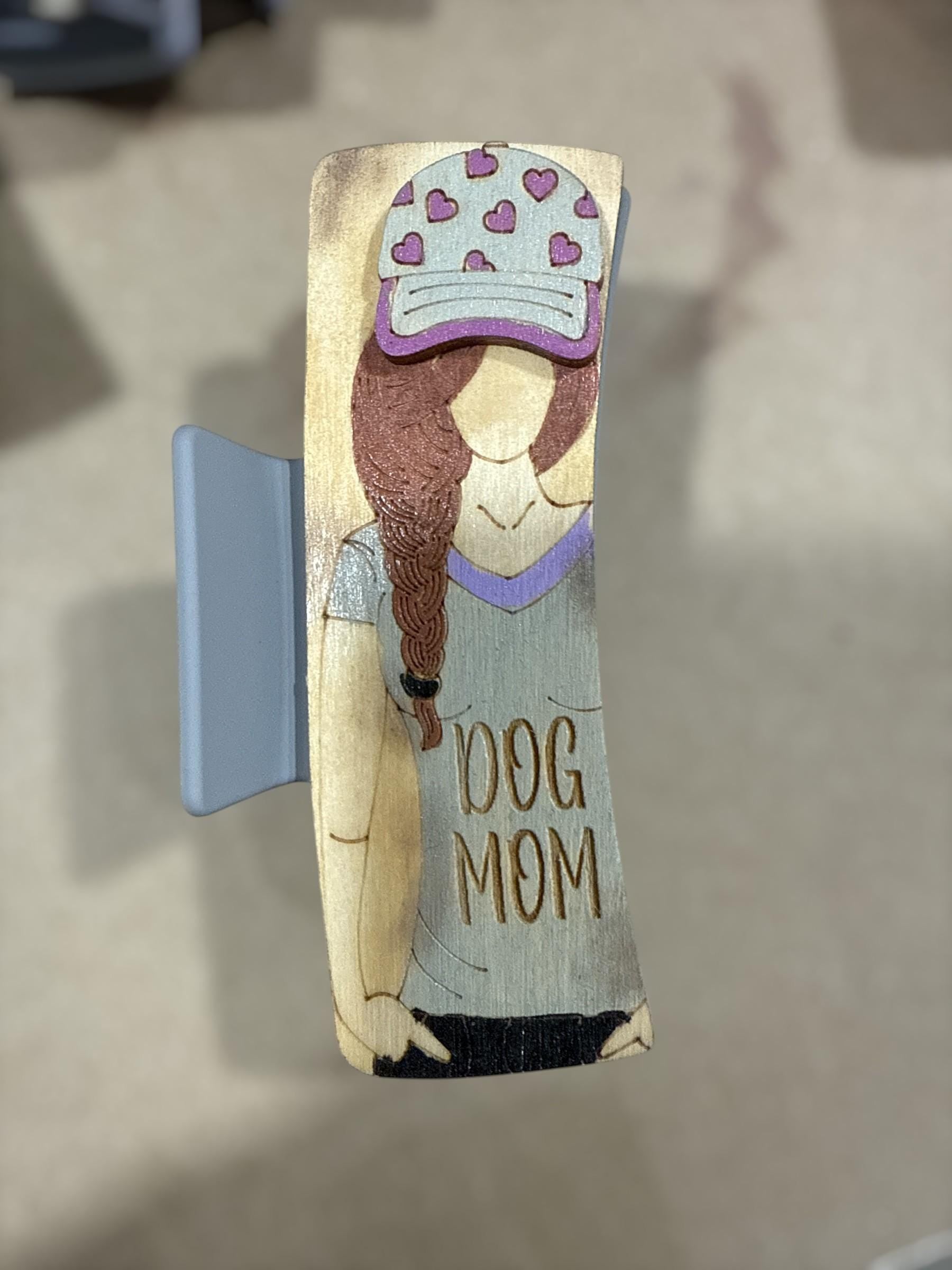 4" Mom Claw Clip, Dog Mom Claw Clip, Hand-painted claw clip, Sorry About my husband, Wifey Claw Clip, Cat Mom Claw Clip