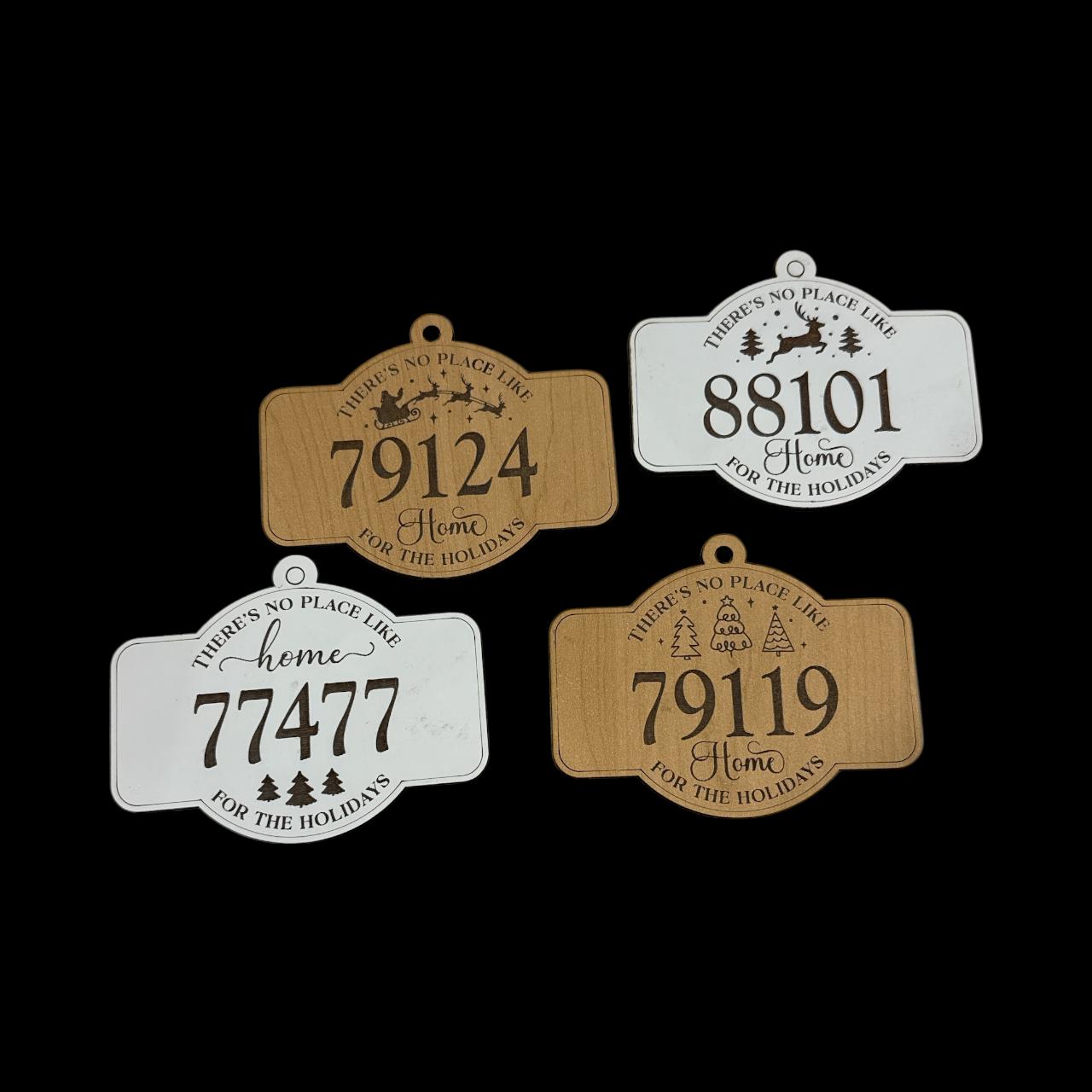 Zip Code Ornament DIY Ornaments Unfinished Wood, DIY Zip Code Christmas Craft, Zip Code ornament, Zip Code Ornament DIY, Ornament Unfinished