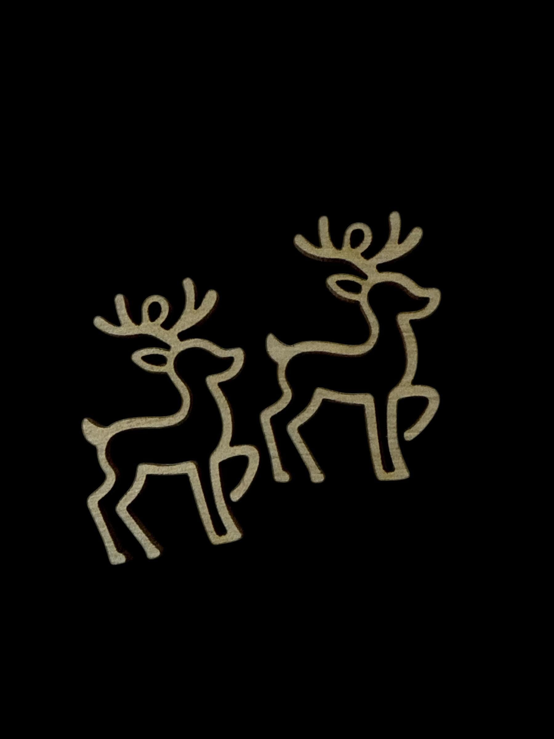 DIY Christmas Reindeer and Swirl Tree Earrings, Unfinished Earrings, Tree Earrings DIY, Paint your own Earrings, Reindeer Earrings, DIY