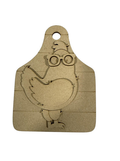 DIY Farm Friends on Cow Tags, Car Charms or Ornaments, Horse Cow Tag Charm, Pig Cow Tag Car Charm, Unfinished Wood Charm